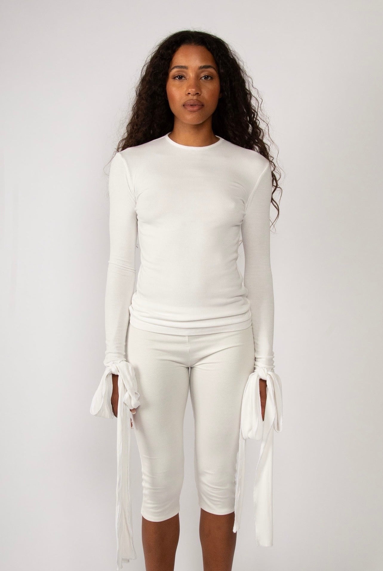 Sire Ribbed Tee in White