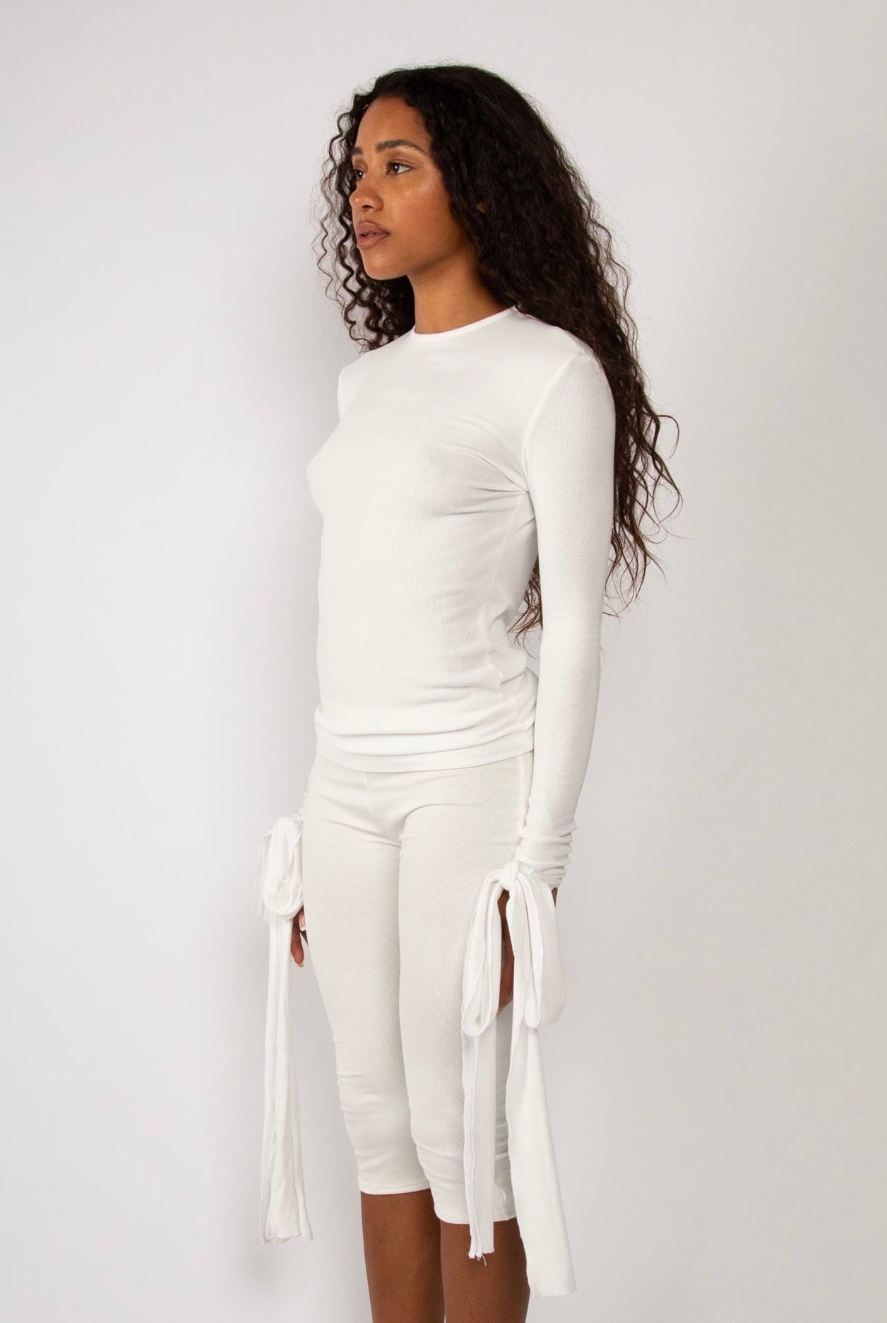 Sire Ribbed Tee in White