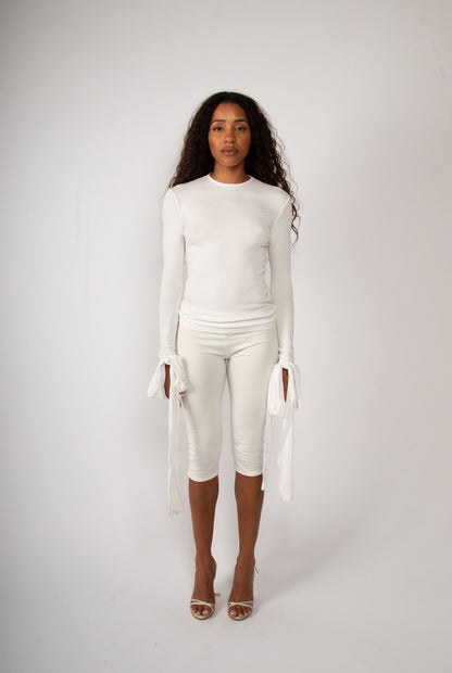 Sire Ribbed Tee in White