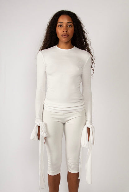 Sire Ribbed Tee in White