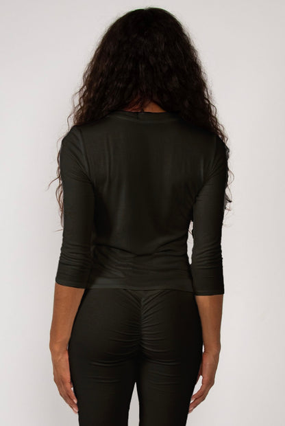 Knit button up in Midnight